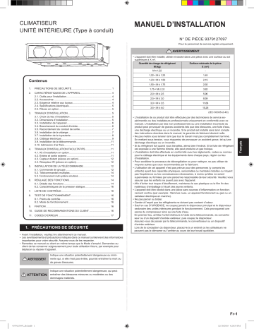 RDG24KMLA | RDG30KMLA | ARXG22KMLA | ARXG36KMLA | RDG36KMLA | RDG22KMLA | ARXG45KMLA | ARXG30KMLA | Installation manuel | Fujitsu RDG45KMLA Guide d'installation | Fixfr