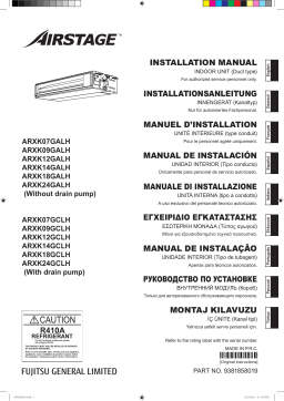 Fujitsu ARXK09GCLH Guide d'installation