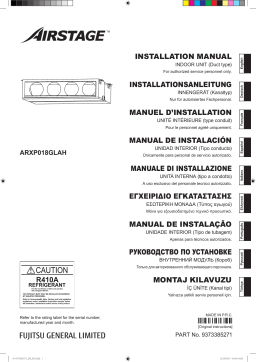 Fujitsu ARXP018GLAH Guide d'installation