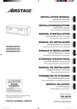 Fujitsu ARXQ018GTAH Guide d'installation