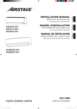 Fujitsu ASUA4TLAV1 Guide d'installation