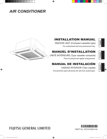 Installation manuel | Fujitsu AUU12RLF Guide d'installation | Fixfr