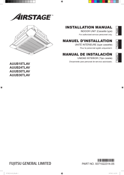 Fujitsu AUUB18TLAV Guide d'installation