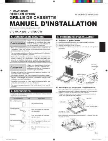 Installation manuel | Fujitsu CG-KFA Guide d'installation | Fixfr
