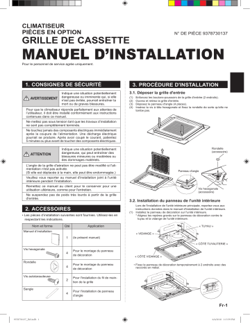 Installation manuel | Fujitsu RXGCGF Guide d'installation | Fixfr