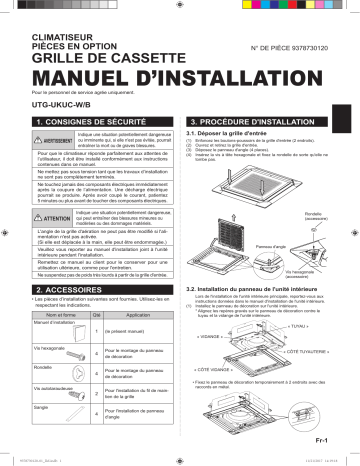 Installation manuel | Fujitsu UTG-LCGVCB Guide d'installation | Fixfr