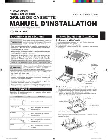 Installation manuel | Fujitsu UTG-LCGVCB Guide d'installation | Fixfr