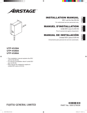 Installation manuel | Fujitsu UTP-VU30A Guide d'installation | Fixfr