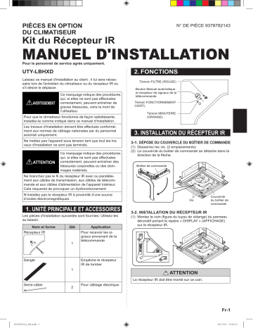 Installation manuel | Fujitsu UTY-LBHXD Guide d'installation | Fixfr
