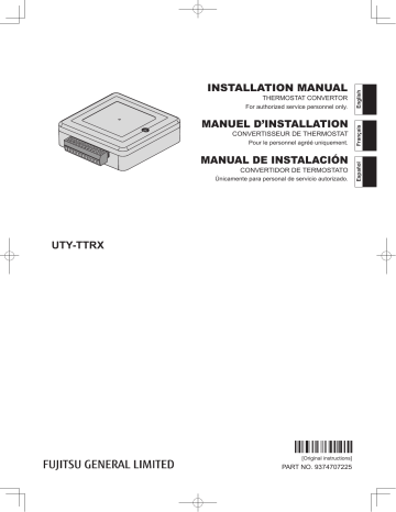 Installation manuel | Fujitsu UTY-TTRX Guide d'installation | Fixfr