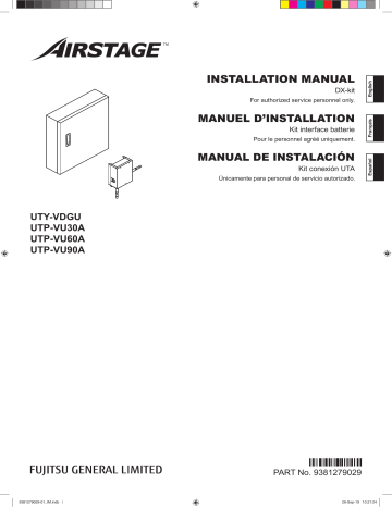 Installation manuel | Fujitsu UTY-VDGU Guide d'installation | Fixfr