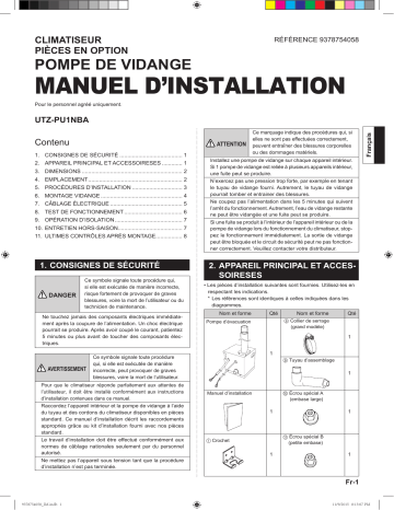Installation manuel | Fujitsu UTZ-PU1NBA Guide d'installation | Fixfr
