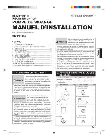 Installation manuel | Fujitsu UTZ-PX1NBA Guide d'installation | Fixfr