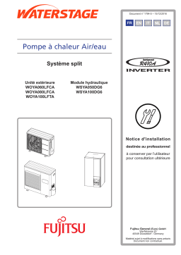 Fujitsu WSYA050DG6/WOYA060LFCA Guide d'installation