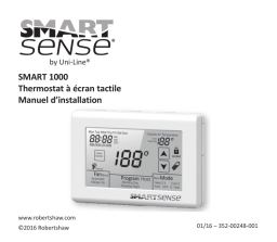 Robertshaw SmartSense SMART 1000 Touchscreen Thermostat Guide d'installation