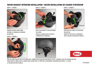 Installation manuel | Bell Recon Com Motorcycle Helmet Guide d'installation | Fixfr