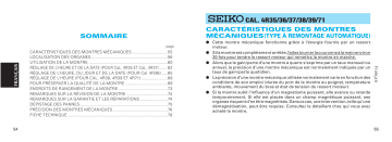 Mode d'emploi | Seiko 4R71 Manuel utilisateur | Fixfr