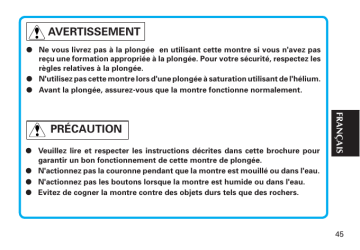 V157 | Mode d'emploi | Seiko V158 Solar Divers Manuel utilisateur | Fixfr