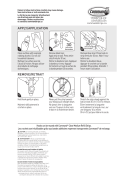 3M Command™ Clear Medium Crystal Hooks Manuel utilisateur