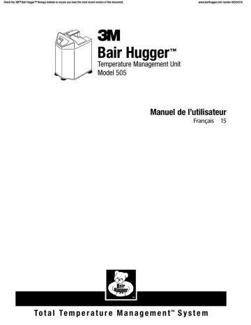 Mode d'emploi | 3M Bair Hugger™ Animal Health Warming Unit, Model 59577 (Refurbished) Manuel utilisateur | Fixfr