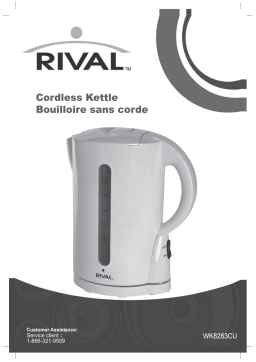 Rival WK8283CU 1.7 Liter Cordless Kettle Manuel utilisateur