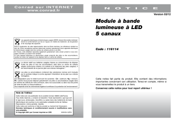 Mode d'emploi | Conrad Components 5-Channel LED Running Light Module Manuel utilisateur | Fixfr