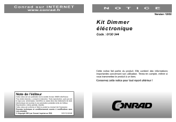 Conrad Components 130344 Dimmer Assembly kit 230 V AC Manuel utilisateur