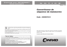 Conrad Components Switch sequence converter 1 pc(s) Schaltfolge-Konverter Manuel utilisateur