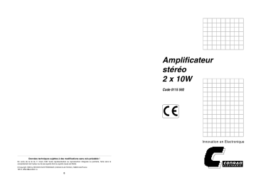 Mode d'emploi | Conrad Components Stereo amplifier Assembly kit 9 V DC, 12 V DC, 18 V DC 20 W 2 Ω Manuel utilisateur | Fixfr