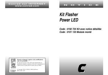 Mode d'emploi | Conrad Components Power LED Flasher Module Manuel utilisateur | Fixfr