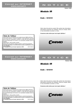 Conrad Components IR-R-36 IR receiver 36 kHz 950 nm Manuel utilisateur