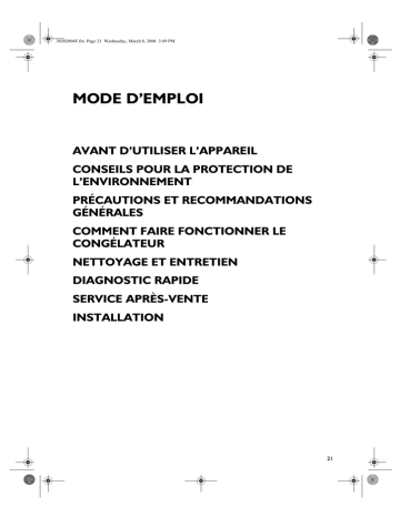 Mode d'emploi | Whirlpool WV1870 NFW Manuel utilisateur | Fixfr