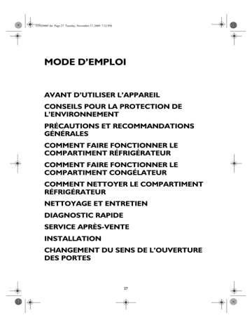 Mode d'emploi | Whirlpool WM1500 W Manuel utilisateur | Fixfr