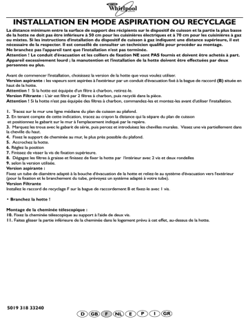 AKR 946 NB | AKR 946 WH | AKR 946 IX | AKR 945 IX | AKR 685 NB | AKR 672 NB | Mode d'emploi | Whirlpool AKR 672 IX Manuel utilisateur | Fixfr