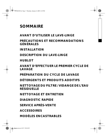 AWG 912 D | AWG 712 | AWZ 475 | Mode d'emploi | Whirlpool AWZ 678 D Manuel utilisateur | Fixfr