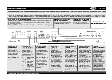 Mode d'emploi | Whirlpool ADP 6243 GG Manuel utilisateur | Fixfr