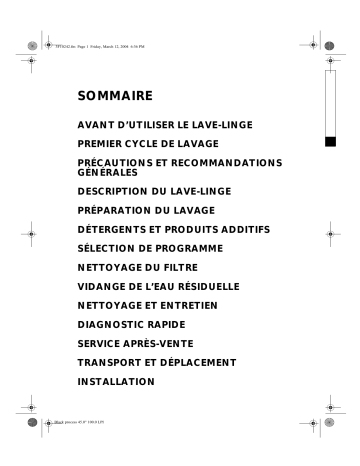 AWA 6112 | AWE 6521 | AWA 6122 | Mode d'emploi | Whirlpool AWE 6621 Manuel utilisateur | Fixfr