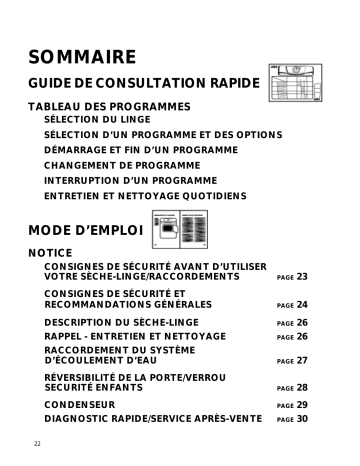 CDP635MB | ASC 16             IG | ASC 17             IG | ASC 18  TUMBLE DRYER | ASC B6           WP | Mode d'emploi | Whirlpool PROLINE CDP630M Manuel utilisateur | Fixfr