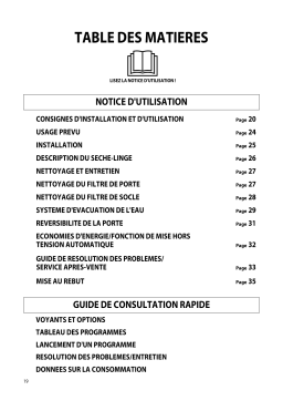 Whirlpool ECONOMY Manuel utilisateur
