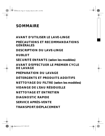 FL 1219 | FL 1019 | FL 1029            L | FL 1419 | FL 1259 | FL 1229 | GEHRIG WA 860 | Mode d'emploi | Whirlpool FL 1117 Manuel utilisateur | Fixfr