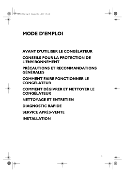 Whirlpool CVC 20 Manuel utilisateur