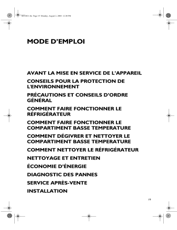 IKU 158-5 | Mode d'emploi | Whirlpool IKU 168-5 Manuel utilisateur | Fixfr