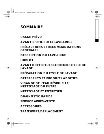 WAE 9012 BK | WAE 8129 BK | WAE 8010 | Mode d'emploi | Whirlpool WAE 8129 Manuel utilisateur | Fixfr