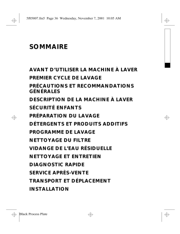 AWP 092/2 | Mode d'emploi | Whirlpool AWP 061/5 Manuel utilisateur | Fixfr