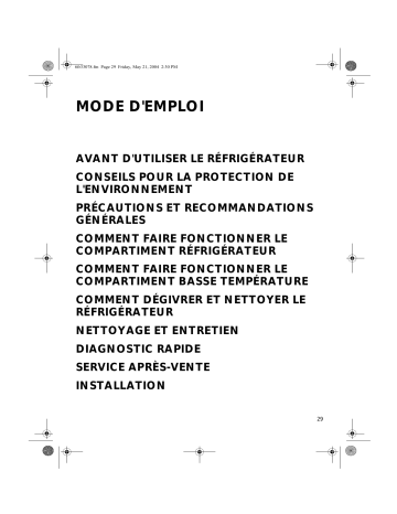 ARC 0501 | ARC 0451/1 | Mode d'emploi | Whirlpool ARC 0451 Manuel utilisateur | Fixfr