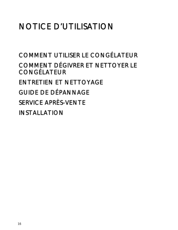 AFB 829/A+ | Mode d'emploi | Whirlpool AFB 839/A+ Manuel utilisateur | Fixfr