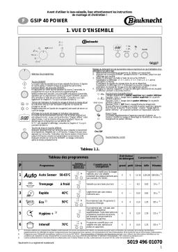 Whirlpool GSIP 40/1 POWER Manuel utilisateur