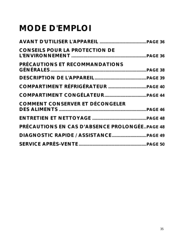 ARC 4120/AL | ARC 4170/2/IX | KDNA 4000 | Mode d'emploi | Whirlpool ARC 4130/2/IX Manuel utilisateur | Fixfr