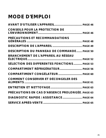 ARC 4190/AL | Mode d'emploi | Whirlpool ARC 4190/2/IX Manuel utilisateur | Fixfr