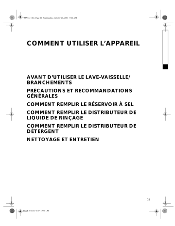 Mode d'emploi | Whirlpool ADG 3500 Manuel utilisateur | Fixfr